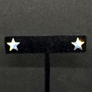 Iridescent crystal star earrings 🌟